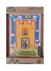 Joc educativ din lemn cu sireturi castel Lena