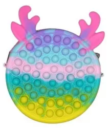 Jucarie antistres din silicon Flippy Geanta Pop It 16 cm Ren Macarons 