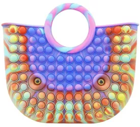 Jucarie Antistres din silicon Flippy Pop It Now And Flip It Geanta mare 28 cm Multicolor Model 3 