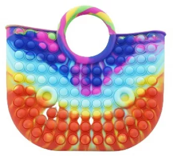 Jucarie Antistres din silicon Flippy Pop It Now And Flip It Geanta mare 28 cm Multicolor Model 6 