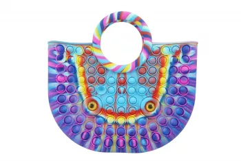 Jucarie Antistres din silicon Flippy Pop It Now And Flip It Geanta mare 28 cm Multicolor V1 