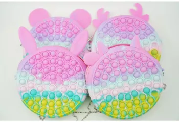 Jucarie antistres din silicon Flippy Pop it Now and Flip It Geanta Multicolor 