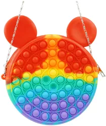 Jucarie antistres din silicon Pop it Now and Flip It Flippy Geanta Model 1 Multicolor 