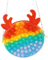 Jucarie antistres din silicon Pop it Now and Flip It Flippy Geanta Model 2 Multicolor 