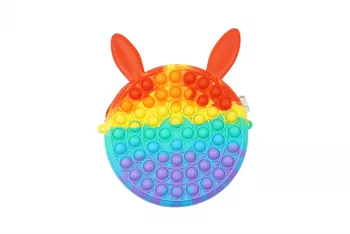Jucarie antistres din silicon Pop it Now and Flip It Flippy Geanta Model 3 Multicolor 