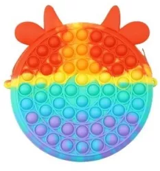 Jucarie antistres din silicon Pop it Now and Flip It Flippy Geanta Model 4 Multicolor 