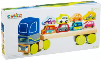 Jucarie din lemn cubika &ldquo camion pentru masini&rdquo 
