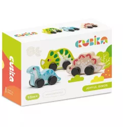 Jucarie din lemn cubika dinos family 
