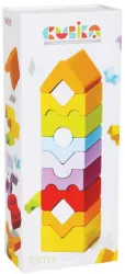 Jucarie din lemn cubika set constructii turn 