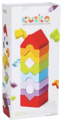 Jucarie din lemn cubika set constructii turn 