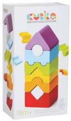 Jucarie din lemn cubika set constructii turn - 8 piese 