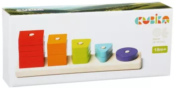 Jucarie din lemn cubika sortator forme geometrice 01 