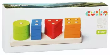 Jucarie din lemn cubika sortator forme geometrice 02 