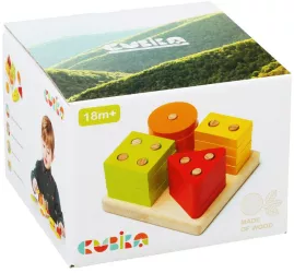 Jucarie din lemn cubika sortator forme geometrice 03 