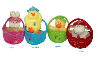 Jucarie din plus animale in cosulet 16 cm 