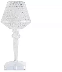 Lampa de birou pe LED RGB 16 Flippy dimmer tactil 3 nivele de intensitate incarcare USB 3W Cristal Acrilic cu telecomanda forma pahar 