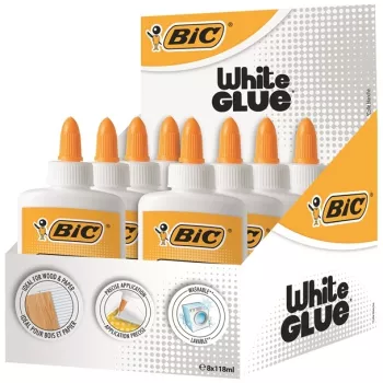 Lipici alb 118 ml 8/cutie - BIC