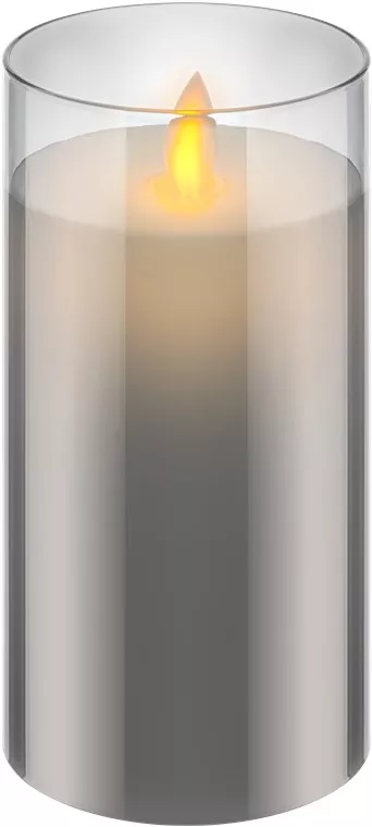Lumanare LED Real Wax din sticla 7.5x15cm 3x AAA Goobay 60372 