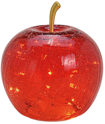 Mar decorativ rosu cu 20 LED 16 cm 