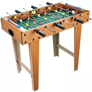 Masa de fotbal cu teren si 18 jucatori Flippy cu tablou pentru scor din metal lemn si ABS cu Picioare 69 x 34 x 65 cm pentru copii si 