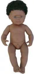 Papusa afroamerican baiat 38 cm - miniland 
