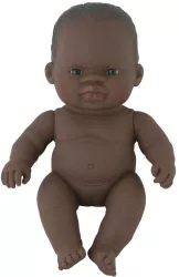 Papusa vinil 21 cm fetita africana miniland 