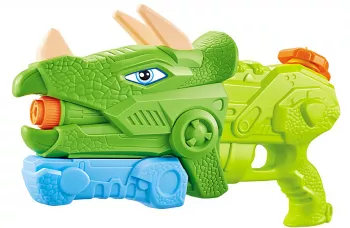 Pistol cu Apa pentru Copii Rezervor Pentru Piscina/Plaja Flippy 6ani+ Triceratops 3 duze Verde 640ML 