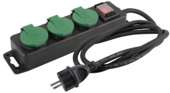 Prelungitor electric pentru exterior cu protectie intrerupator 3 prize 5 m Strend Pro