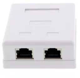 Priza dubla FTP CAT6 conector ecranat pe tencuiala Well 