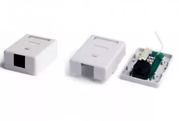 Priza simpla UTP cat6 RJ45 ecranat pe tencuiala Well 