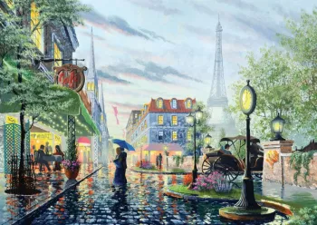 Puzzle 2000 piese - Summer Rain Paris 