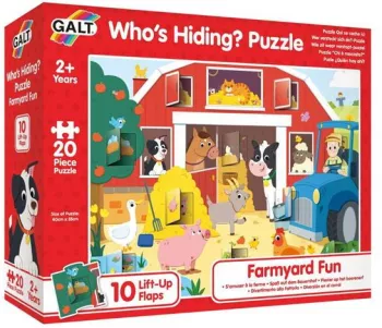 Puzzle cu surprize - Distractie la ferma 20 piese 