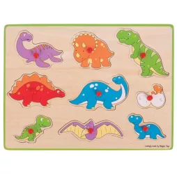 Puzzle din lemn incastru - Dinozauri 