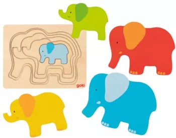 Puzzle stratificat elefantii 