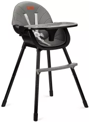 Scaun de masa copii momi flovi piele ecologica black 