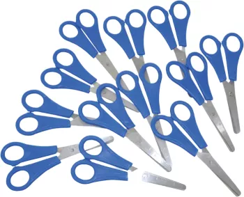 Set 12 foarfeci scolare cu lama gradata de la 0 la 5 cm 