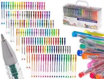 Set 140 piese Pixuri cu gel multicolor cu sclipici glitter 