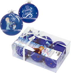 Set 6 Globuri brad Craciun Frozen II 8 cm 