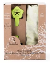 Set swaddle si suport de prindere baveta ekoala green 