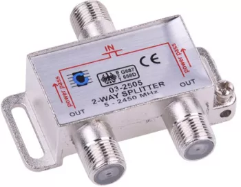 Spliter 2 cai power pass 5-2450Mhz Cabletech ZLA0635 