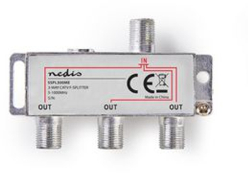 Splitter CATV - 5 - 1000 MHz - Pierdere insert 6.8 dB - Numar conectori iesire 3 - 75 Ohm - Aliaj de zinc 
