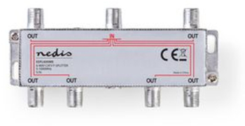 Splitter CATV - 5 - 1000 MHz - Pierdere insertie 10.0 dB - Numar conectori iesire 6 - 75 Ohm - Zinc 