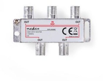 Splitter CATV - 5 - 1000 MHz - Pierdere insertie 8.0 dB - Numar conectori iesire 4 - 75 Ohm - Aliaj de zinc 
