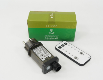 Transformator cu telecomanda Flippy 8 jocuri de lumini 31 v negru 