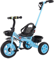 Tricicleta Yuebei cu maner parental - Albastru 