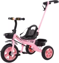 Tricicleta Yuebei cu maner parental - Roz 