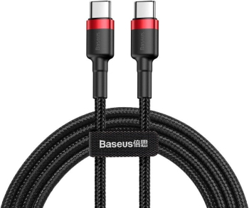 Cablu de date Baseus Cafule Nylon USB-C / USB-C 60W 20V 3A 2M Negru 