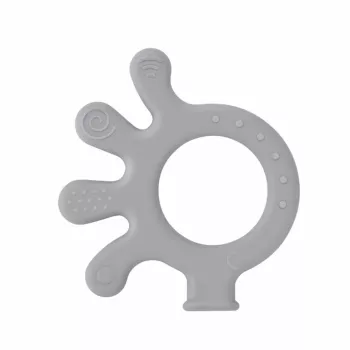 Jucarie dentitie babyjem octopus culoare gri 