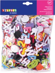 Set 500 de litere colorate adezive din fetru creatie gradinita si scoala 