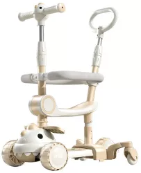 Trotineta Multifunctionala 6 in 1 Flippy Pentru Copii De La 10 Luni Pana La 12 Ani Cu Maner De Impingere Reglabil 360 Pliere Usoara 